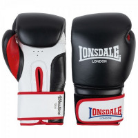 Перчатки тренировочные 14oz Lonsdale Winestone 160001 14 BK/WHT/RD черный\белый\красный