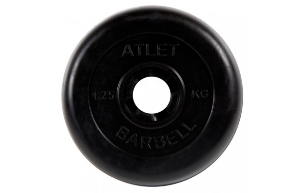 Диск обрезиненный d26мм MB Barbell MB-AtletB26-1,25 1,25кг черный 600_380