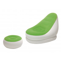 Надувное кресло Comfort Cruiser Inflate-A-Chair 122х94х81 см с пуфиком для ног 54х54х26 см Bestway 75053