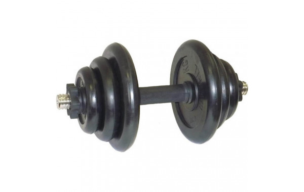 Гантель разборная 20 кг MB Barbell Диски обрезиненные, черный 600_380