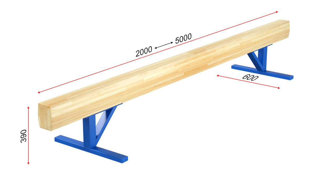 Бревно гимнастическое низкое L=2 м Glav 04.10.01-2 1200_675