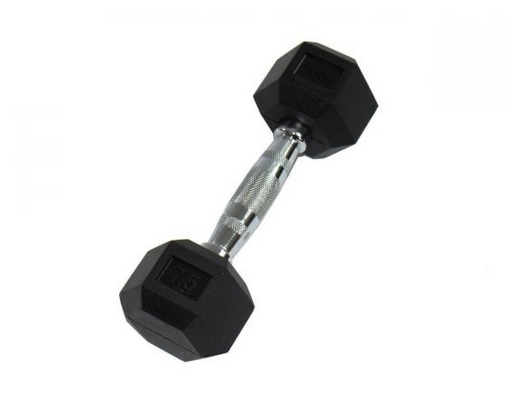 Гантель 35кг Perform Better Rubber Encased Hex Dumbbells 4137-35\BK-35-00 1000_800