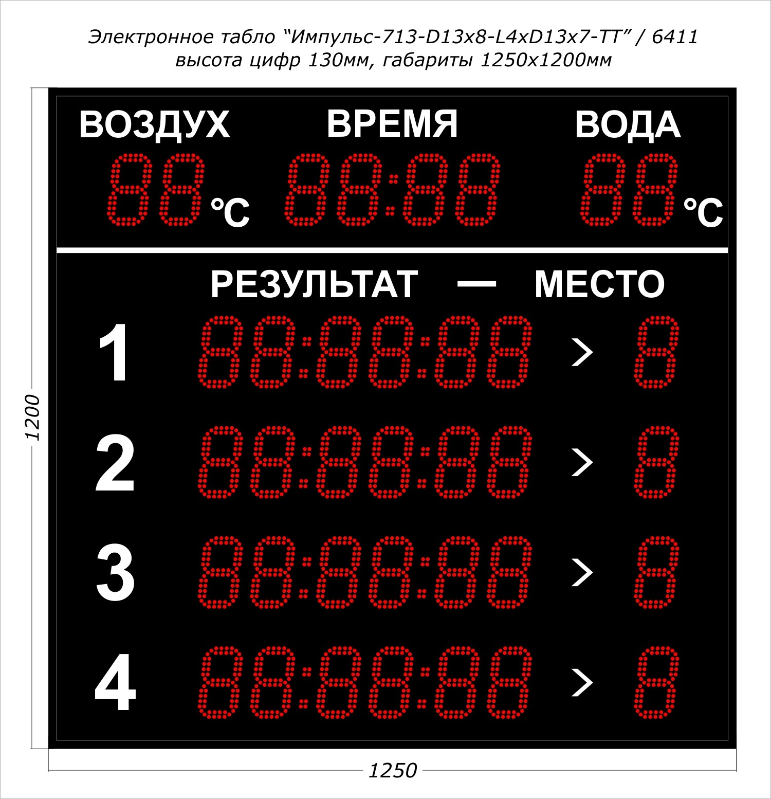 Табло для плавания Импульс 713-D13x8-L4xD13x7-T-T2 1500_1554