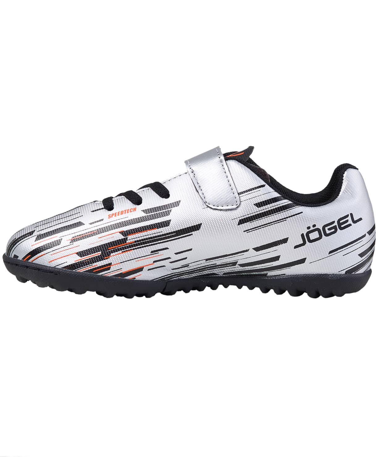 Бутсы многошиповые Jogel Rapido TF Silver/black, детский 1230_1479