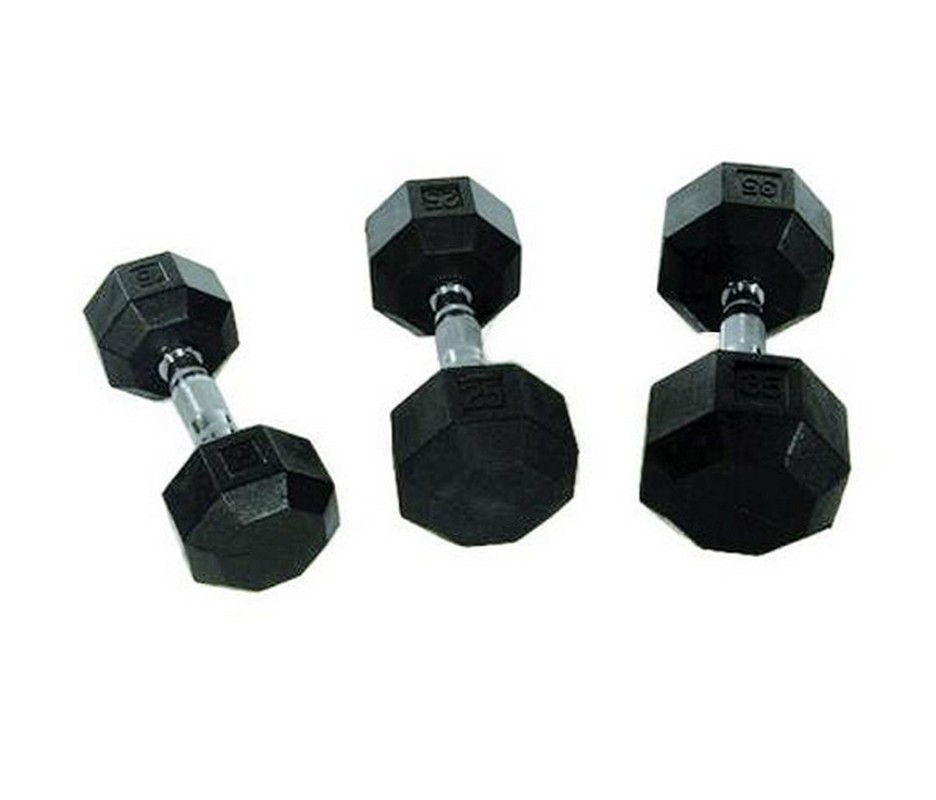 Гантель 2,5кг Perform Better Rubber Encased Hex Dumbbells 4137-2,5\BK-25-00 936_800