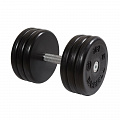 Гантель MB Barbell классик с вращающейся ручкой\хром черная 33 кг MB-FdbEM-B33 120_120