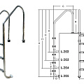 Лестница для бассейнов серии L L203 ПТК Спорт 021-0536 120_120